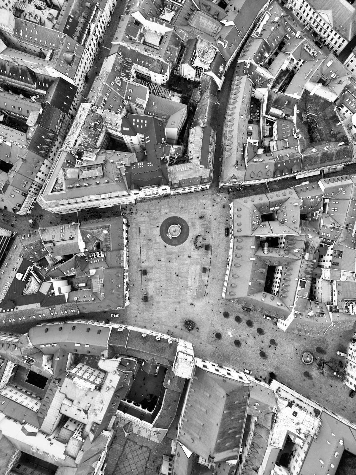 European city aerial view